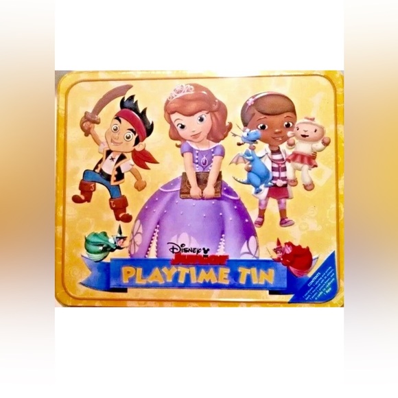 NEW Disney Junior Gift Set - Book & Activity Playtime Tin for Kids Learning - Picture 1 of 3